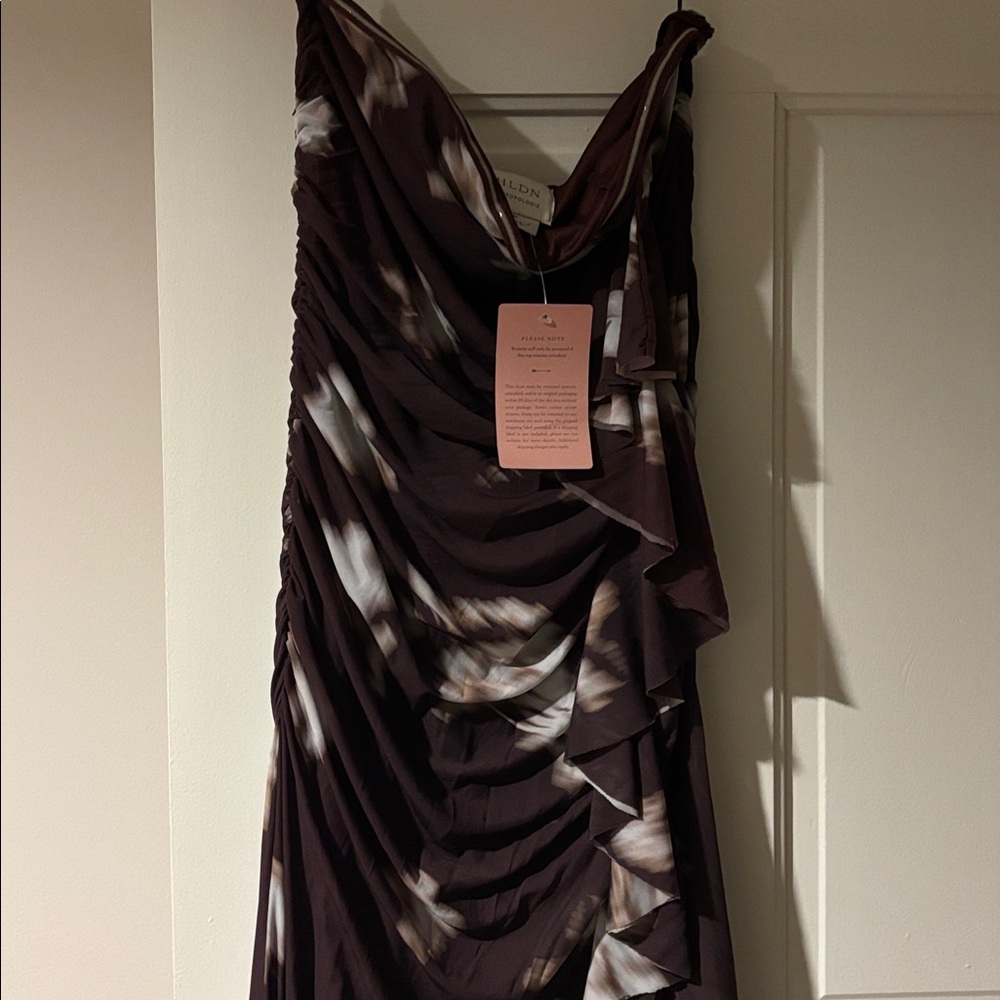 BHLDN (Anthropologie) Lily Strapless Stretch Satin maxi Dress - Picture 6 of 10
